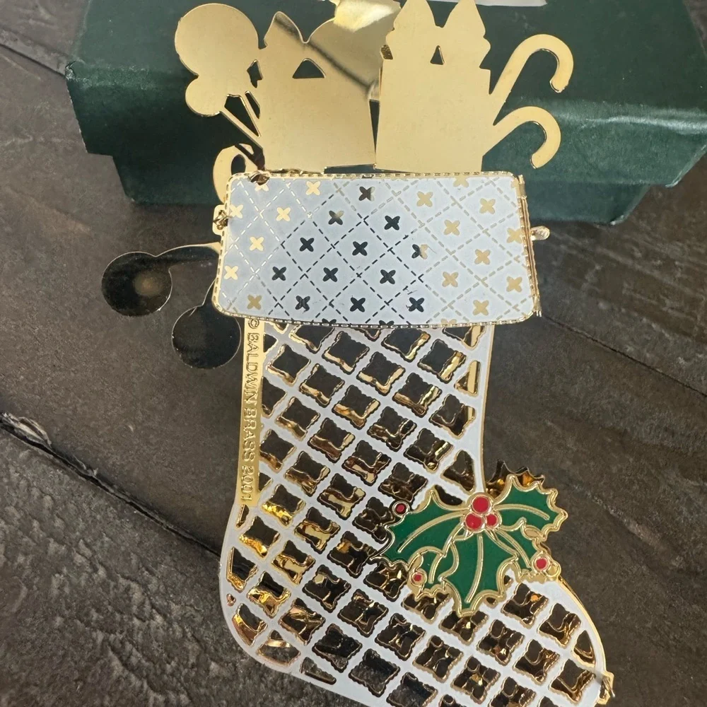 Baldwin Brass Gold and Silver Patterned Ornament